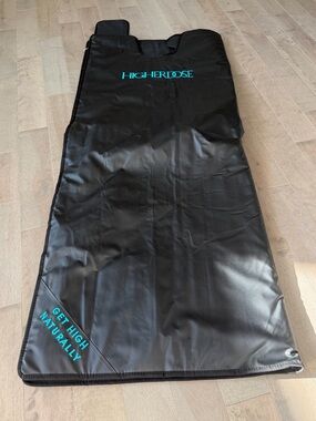 HigherDose infrared sauna blanket for full-body detox with cotton towel insert